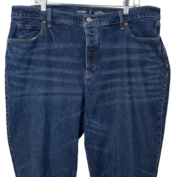 Old Navy Buttonfly High Rise Slouchy Straight leg denim jeans women’s 18 T - Picture 3 of 13